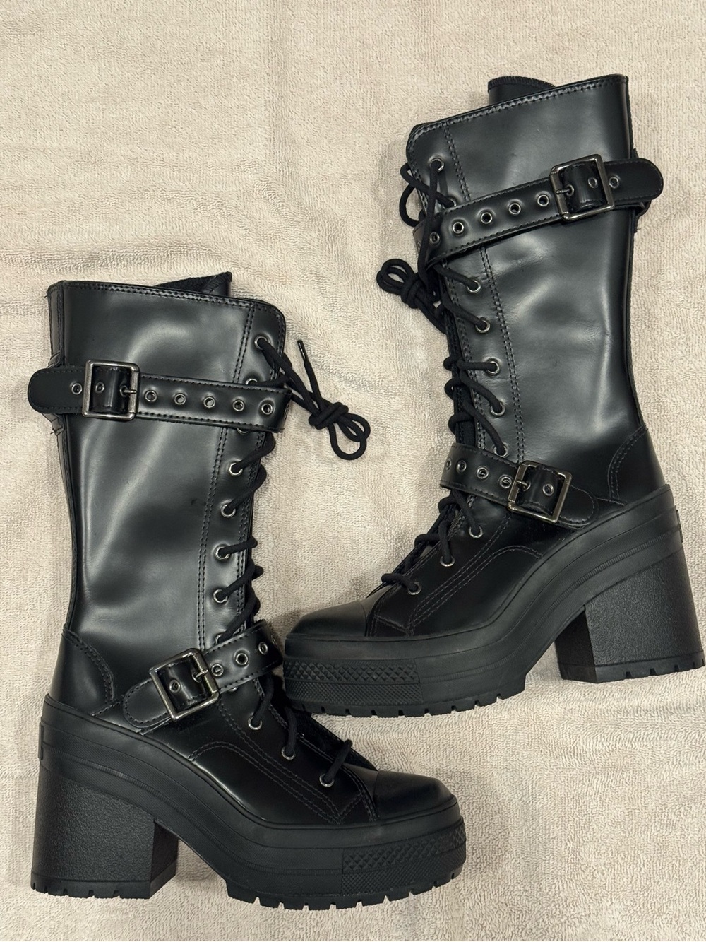 Converse Chuck 70 De LUXE Heel | Platform boots | black | Size 6 - Picture 3 of 7